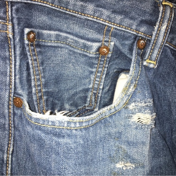 RARE LEVI’S 501 CT Plus Thrashed & Distressed Raw Hem SZ: 32 (12) - Picture 4 of 10